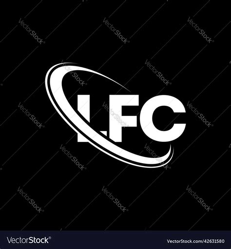 Lfc logo letter design Royalty Free Vector Image