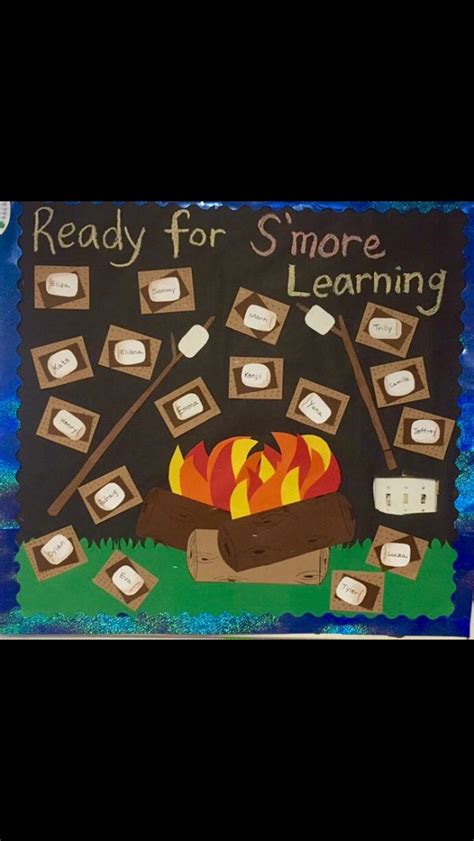 Campfire Smores Bulletin Board Camping Theme Classroom Preschool