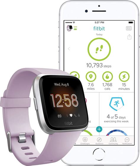 Activity Tracker Fitbit Versa Lite Smartwatch Per Benessere E Forma