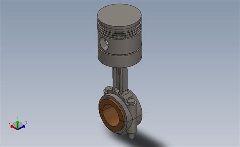 活塞和连杆solidworks 2010模型图纸免费下载 懒石网