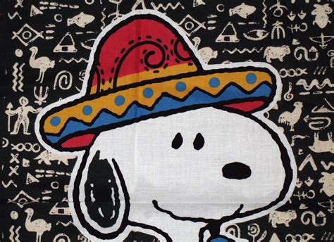 Snoopy Wearing Sombrero Handkerchief The Super Beagle