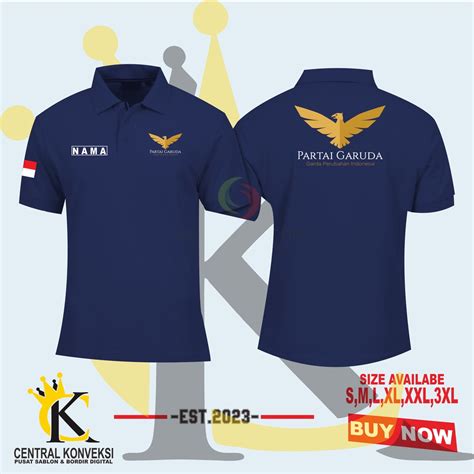 Jual Poloshirt Kaos Kerah Polo Partai GARUDA GARDA PERUBAHAN