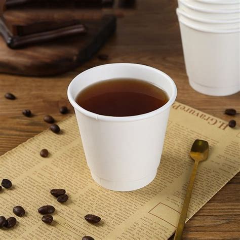 8 Oz SQUAT Disposable Hot Coffee Double Wall Paper Cup Manufacturer
