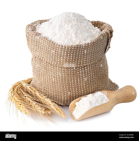 Wheat Flour In Sack Stock Photo Alamy