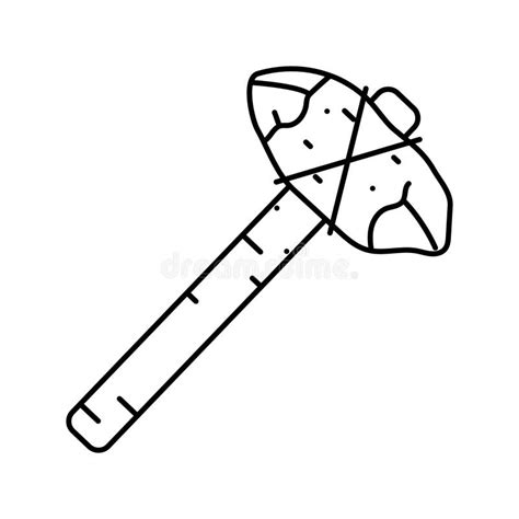 Stone Tools And Weapons Of Prehistoric Man Sketch Vector Illustration