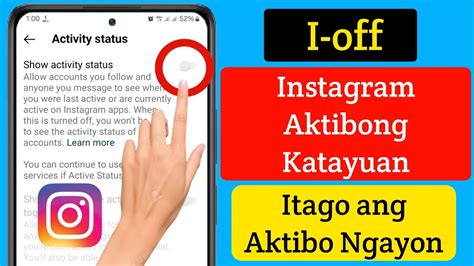 Paano I Off Ang Aktibong Katayuan Sa Instagram Youtube