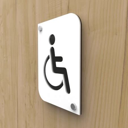 Pictogramme Design En Plexiglass Toilettes Wc Handicap S Pmr Couleur