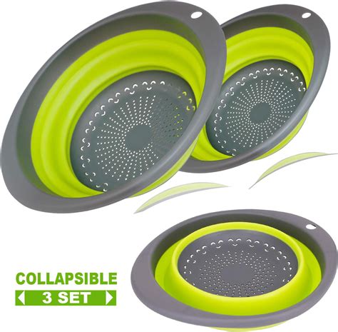 Amazon New Version Packs Green Oval Collapsible Colander