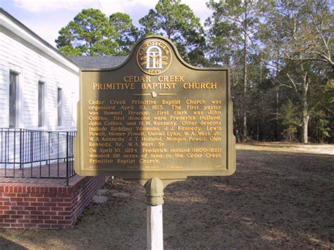 Cedar Creek Primitive Baptist Church Cemetery In Georgia Find A Grave