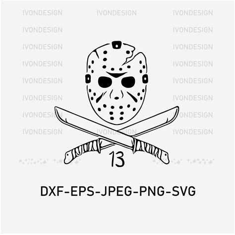 Jason Voorhees Svg Friday The 13th Svg Horror Svg File Etsy