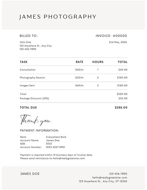 Invoice Template Printable Invoice Template Business Invoice Template