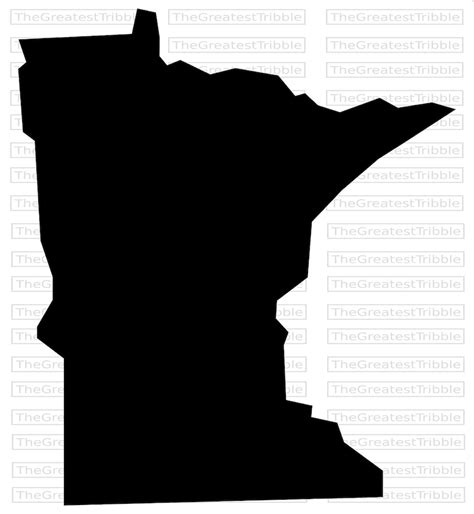 Minnesota State Map Eps Svg Png  Vector Graphic Clip Art Etsy