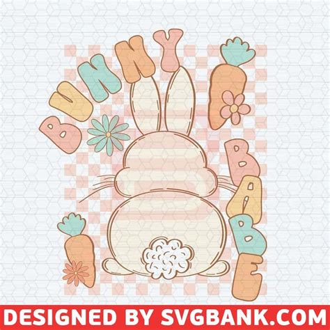 Bunny Babe Happy Easter Day SVG