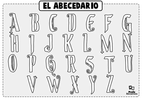 Letras mayusculas abecedario para colorear