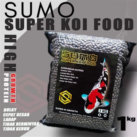 Jual Pakan Pelet Makanan Ikan Koi Sumo Grow 1kg Shopee Indonesia