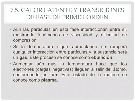 Vii Gases Ideales Calor Latente Y Transiciones De Fase De Primer