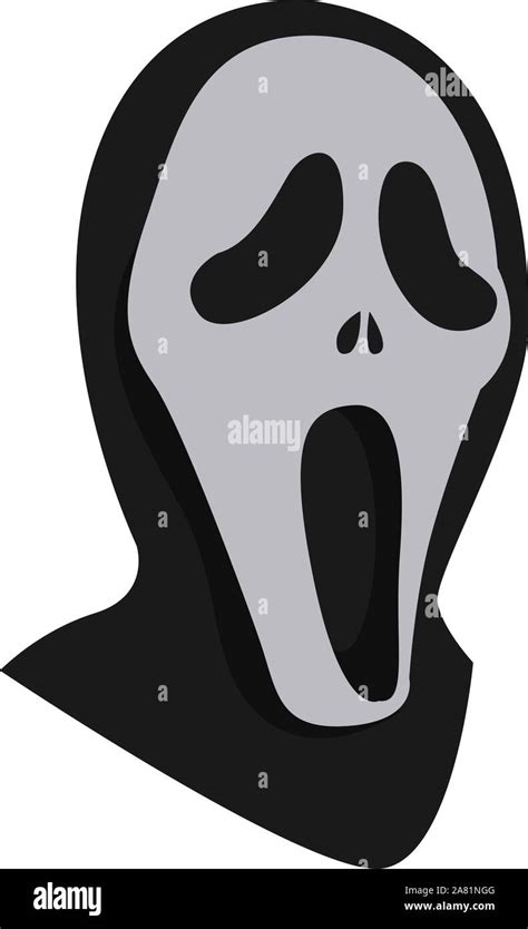 Scream mask, illustration, vector on white background Stock Vector ...