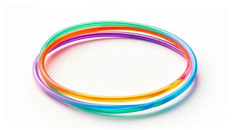 Hula Hoop Play Set On White Background Premium Ai Generated Image