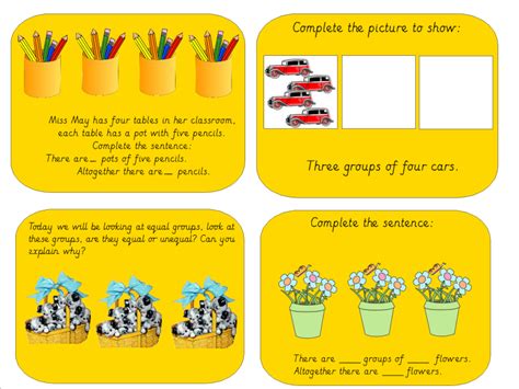 Year 1 Introduction To Multiplication Equal And Unequal Groups