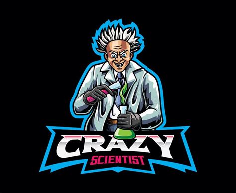 Crazy Scientist Logo Stock Illustrations 140 Crazy Scientist Logo