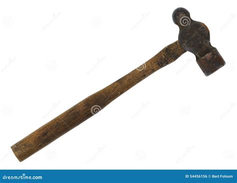 Antique Ball Peen Hammer On A White Background Stock Photo Image Of