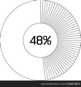 46 % pie chart percentage infographic round pie chart percentage — Stockphotos.com