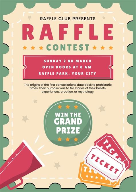 Edit This Hand Drawn Raffle Contest Poster Layout Online For Free