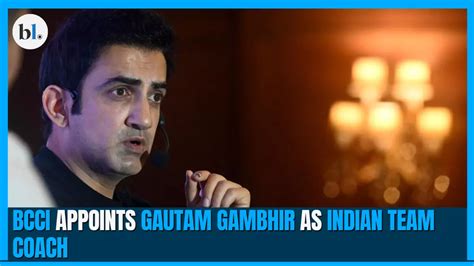 Gautam Gambhir Appointed As Indian Cricket Team Head Coach The Hindu