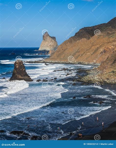 Benijo Beach with Sunset Light, Tenerife, Canary Islands, Spain Stock ...