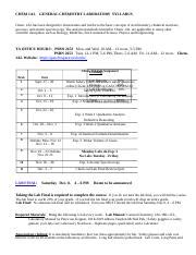 Chem Al Docx Chem Al General Chemistry Laboratory Syllabus Chem