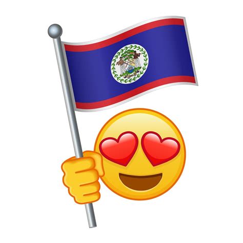 Emoji with Belize flag Large size of yellow emoji smile 46741167 Vector ...