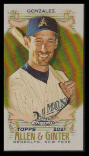 Topps Allen Ginter Chrome Luis Gonzalez Mini Gold Refractor