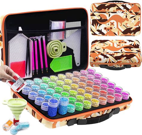 ARTDOT 60 Slots Storage Box For Diamond Painting Kits Portable Diamond