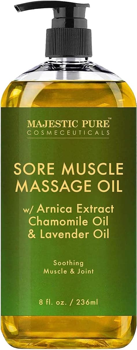 Majestic Pure Huile De Massage Musculaire à L Arnica Pour Le Corps Meilleure Thérapie