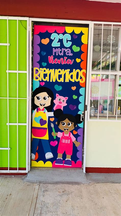 Puerta Decorada Maestra Educadora Preescolar Decoraci N Aula De