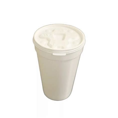 Wincup Plastic Lids For 12 24 Oz Foam Cups Tear Tab Straw Slot