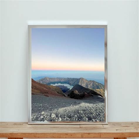 Sunrise On Mount Rinjani Poster Scenic Volcano Crater Rim Photography