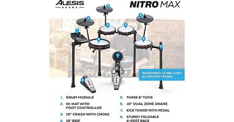 Jual Alesis Nitro Max Kit Electric Drum Set Free Ongkir