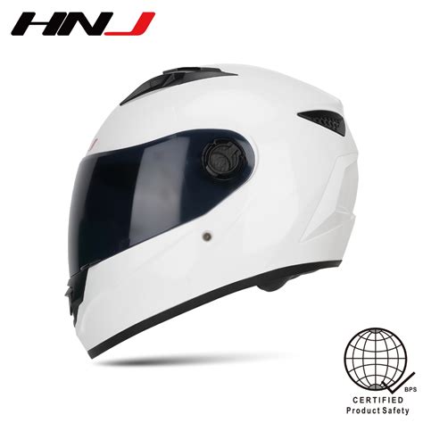 Hnj Plain Motorcycle Helmets Full Face Motor Helmet Single Visor