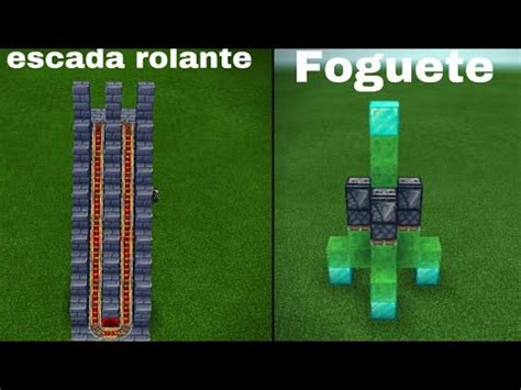 Minecraft Como Fazer Uma Escada Rolante E Um Foguete 2021 Minecraft