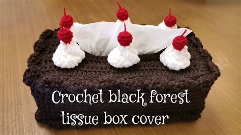 Crochet Black Forest Tissue Box Cover Youtube