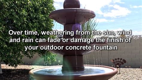 Painting Concrete Fountains Youtube