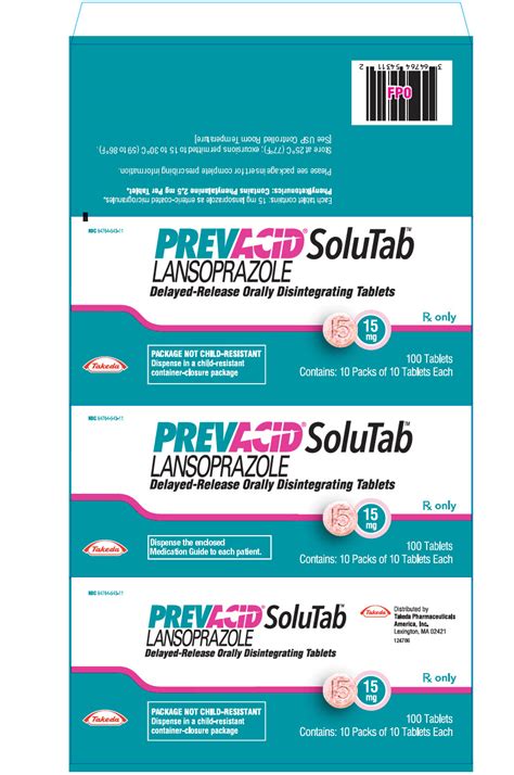 Product Images Prevacid Solutab Photos Packaging Labels And Appearance