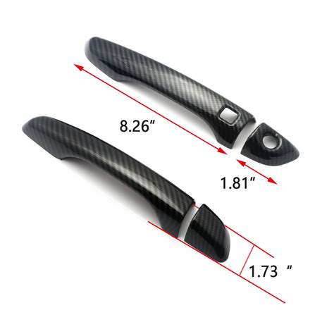 For Hyundai Elantra Black Carbon Fiber Texture Door Handle