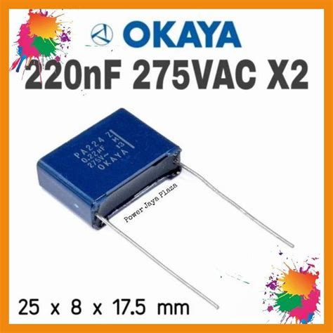 Jual Kapasitor 220n 275vac X2 0 22uf Original Okaya Japan Pjp