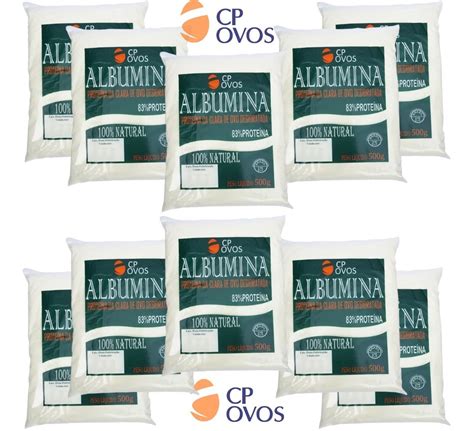 Melhor Marca De Albumina - Albumina Integral - 5 Kg ( 10 Pacotes De 500g) - Cp Ovos | Frete grátis