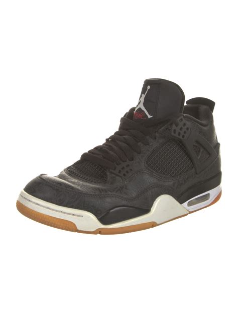 Jordan 4 Retro Black Laser Sneakers - Black Sneakers, Shoes ...