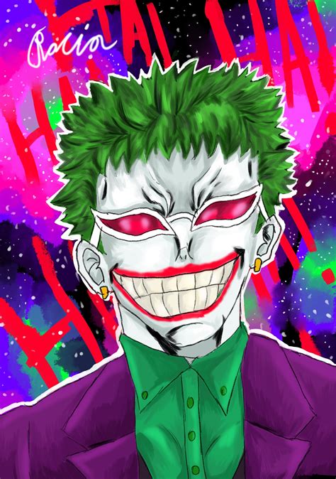 [Fan Art] I drew an outfit swap of Joker and Doflamingo from one piece