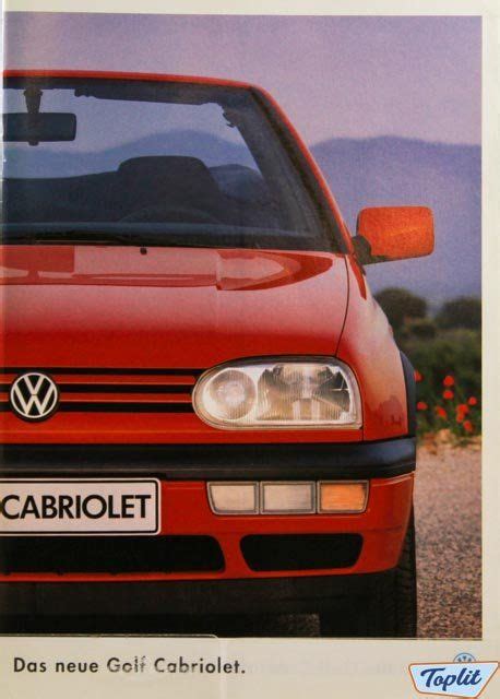 Original Neuwagen Prospekt Vw Golf Iii Cabriolet Kaufen Auf