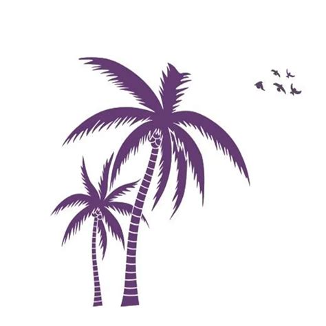 Coconut Tree Wall Decal Beach Palms Cononut Tree Wall Art Sticker Plant